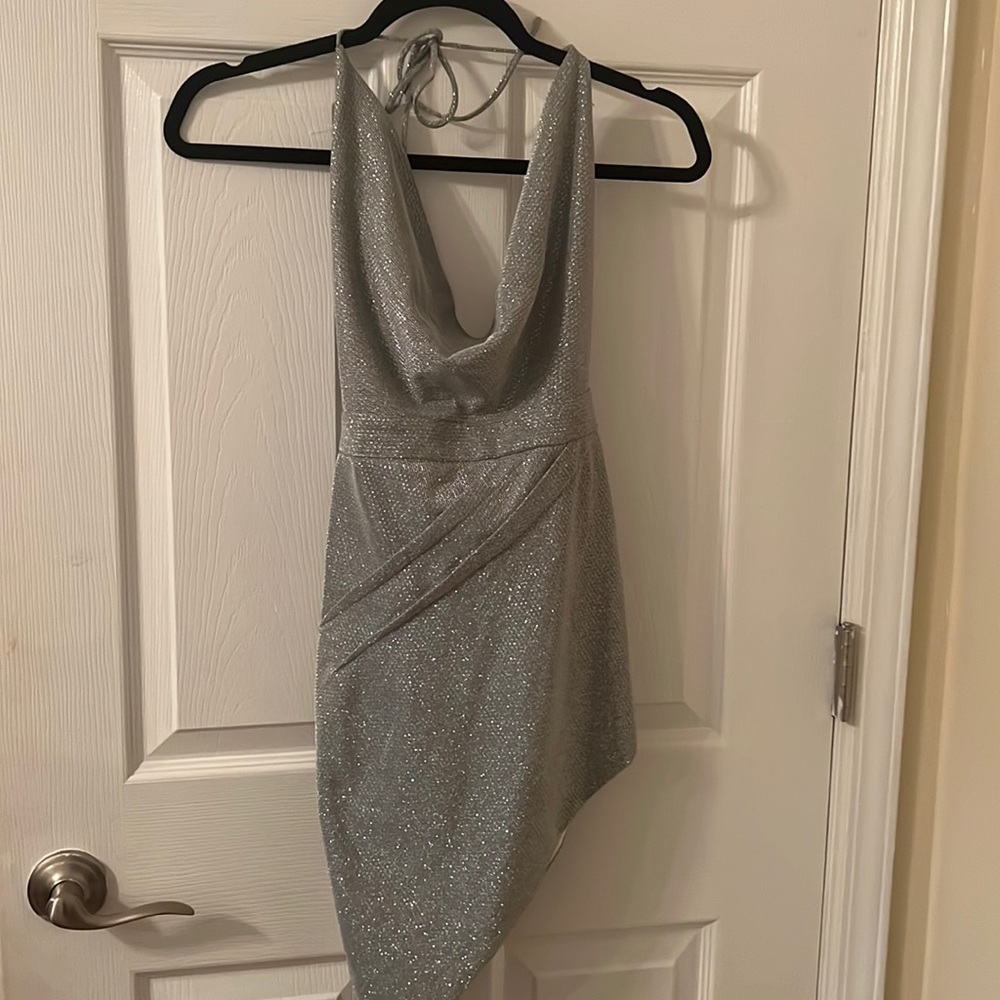 Sequin bodycon asymmetrical dress never worn